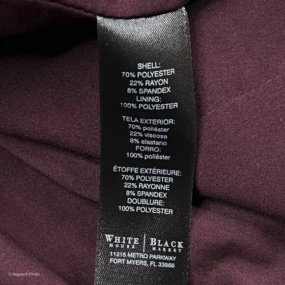 WHBM Stitched Shoulder Open Front Semi-Cropped Moto Blazer Skirt Set Size 10 - Picture 15 of 16